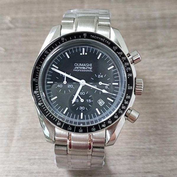 wristwatches oumashi 39mm men watch sport 24 hours multifunction watches full steel chronograph quartz clock os20, Slivery;brown
wristwatches oumashi 39mm men watch sport 24 hours multifunction watches full steel chronograph quartz clock os20, Slivery;brown