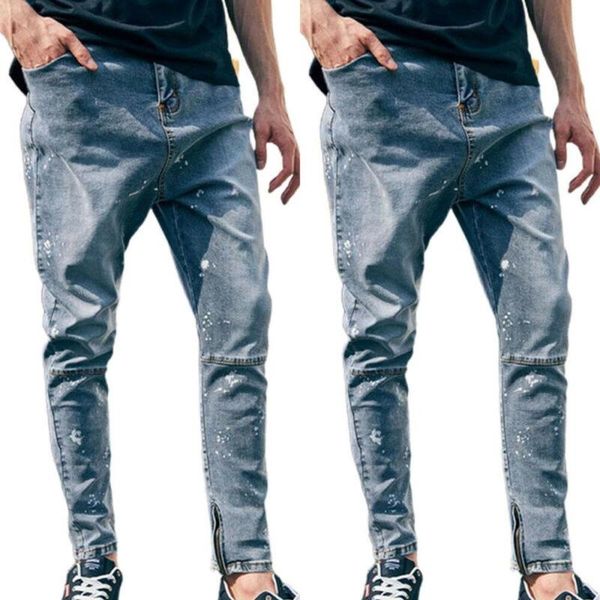 men's pants men summer ripped denim pencil jeans holiday casual loose button trousers, Black
men's pants men summer ripped denim pencil jeans holiday casual loose button trousers, Black