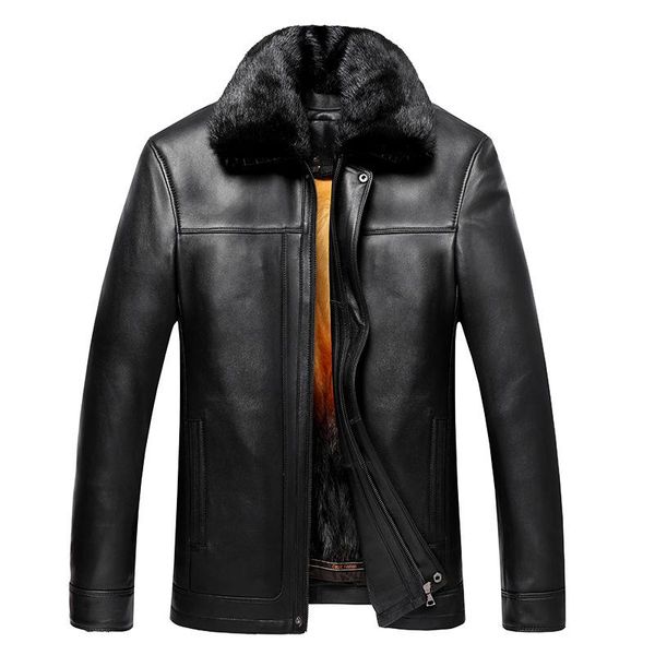 men's leather & faux collar gold liner detachable real large windbreaker coat male loose casual plus size l-7xl 8xl, Black
men's leather & faux collar gold liner detachable real large windbreaker coat male loose casual plus size l-7xl 8xl, Black