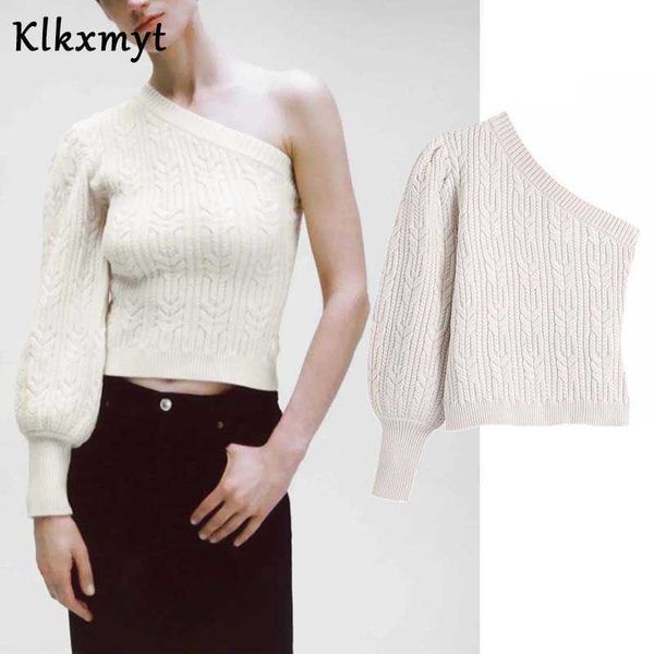 klkxmyt za sweater women fashion asymmetry one shoulder knitting long sleeve female casual pullovers 210527, White;black
klkxmyt za sweater women fashion asymmetry one shoulder knitting long sleeve female casual pullovers 210527, White;black