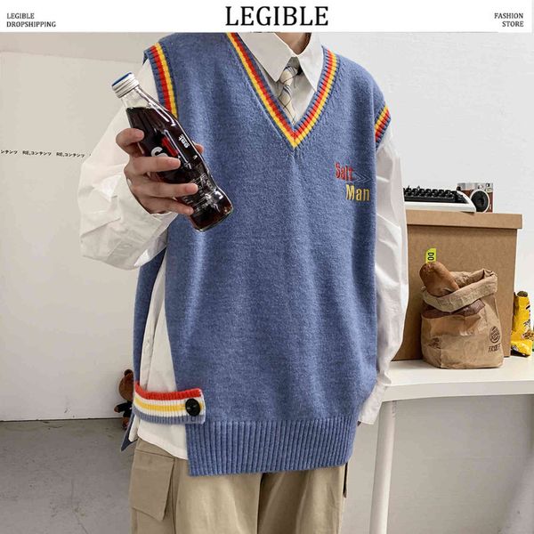men's sweaters legible vest s v neck pullovers loose fit jumpers knitwear sleeveless winter korean casual clothes pcki, White;black
men's sweaters legible vest s v neck pullovers loose fit jumpers knitwear sleeveless winter korean casual clothes pcki, White;black