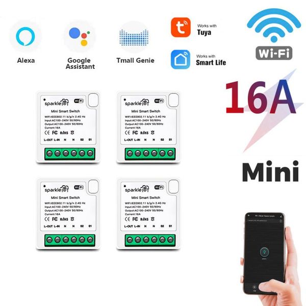 smart home control 16a tuya mini wifi switch module life remote voice 2-way diy with alexa google
smart home control 16a tuya mini wifi switch module life remote voice 2-way diy with alexa google