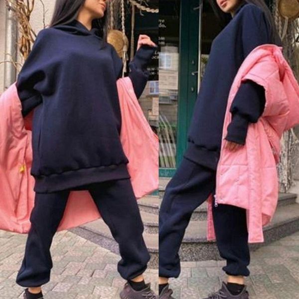 women's two piece pants hoodies set women thick fleece sports suit solid sweatshirt+long casual gloves sleeve female oversized tracksui, White
women's two piece pants hoodies set women thick fleece sports suit solid sweatshirt+long casual gloves sleeve female oversized tracksui, White