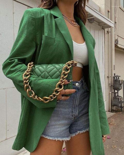 women's suits & blazers 2021 chic fashion green oversized blazer coat women y2k casual spring elegant vintage jacket long sleeve ladies, White;black
women's suits & blazers 2021 chic fashion green oversized blazer coat women y2k casual spring elegant vintage jacket long sleeve ladies, White;black