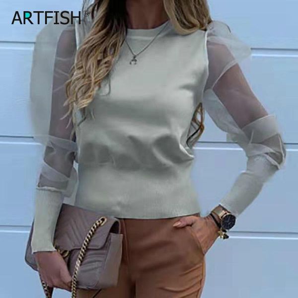 women's t-shirt puff sleeve vintage shirts knitted tunic mesh sheer autumn polka dot pearl long blusas women ribbed blouses shirt g212, White
women's t-shirt puff sleeve vintage shirts knitted tunic mesh sheer autumn polka dot pearl long blusas women ribbed blouses shirt g212, White