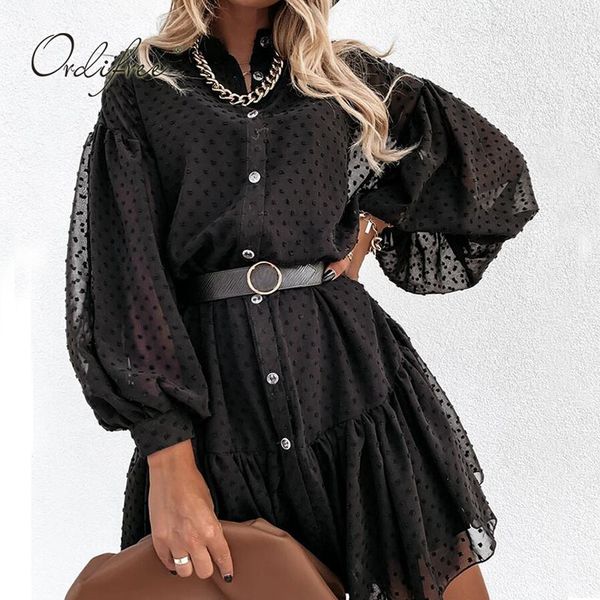 summer polka dot see through short women mini long sleeve white black loose tulle dress 210415, Black;gray
summer polka dot see through short women mini long sleeve white black loose tulle dress 210415, Black;gray