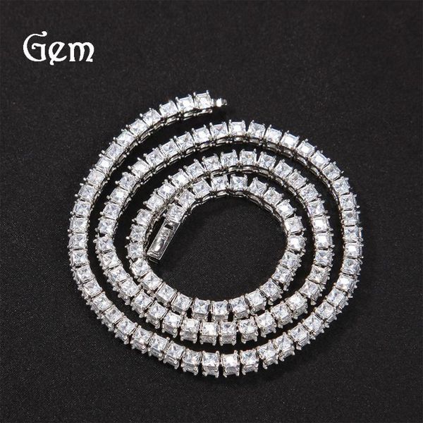 chains 4mm zircon row of tennis chain necklace men's simple metal style hip-hop jewelry, Silver
chains 4mm zircon row of tennis chain necklace men's simple metal style hip-hop jewelry, Silver
