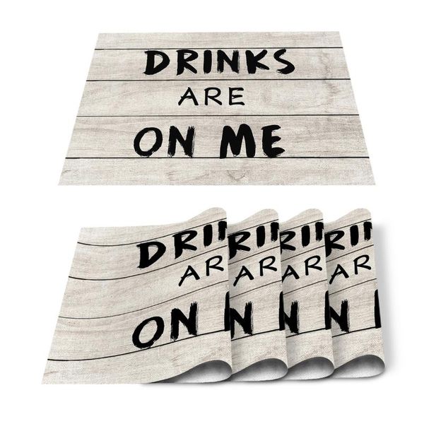 mats & pads retro wood drinks are on me table for dining kitchen non slip accessories modern home decor
mats & pads retro wood drinks are on me table for dining kitchen non slip accessories modern home decor