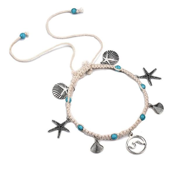 charm bracelets style starfish beach women's bracelet anklet shell sea wave knitting pendant hand and foot accessories, Golden;silver
charm bracelets style starfish beach women's bracelet anklet shell sea wave knitting pendant hand and foot accessories, Golden;silver