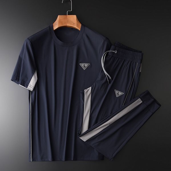 tracksuit shirt summer mens sets (t-shirt+pants) luxury short sleeve round collar silky breathable sport set elastic waist man pants, Gray
tracksuit shirt summer mens sets (t-shirt+pants) luxury short sleeve round collar silky breathable sport set elastic waist man pants, Gray