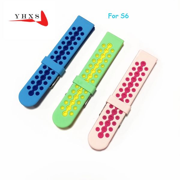 replace smart watch strap for s6 double color 20mm raw ear star watchband silicone wrist belt with connection
replace smart watch strap for s6 double color 20mm raw ear star watchband silicone wrist belt with connection