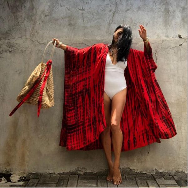 women's swimwear 2021 large size lace robe beach blouse, cotton tie-dye pattern printing sunscreen cardigan holiday skirt wear cover up, White;black
women's swimwear 2021 large size lace robe beach blouse, cotton tie-dye pattern printing sunscreen cardigan holiday skirt wear cover up, White;black