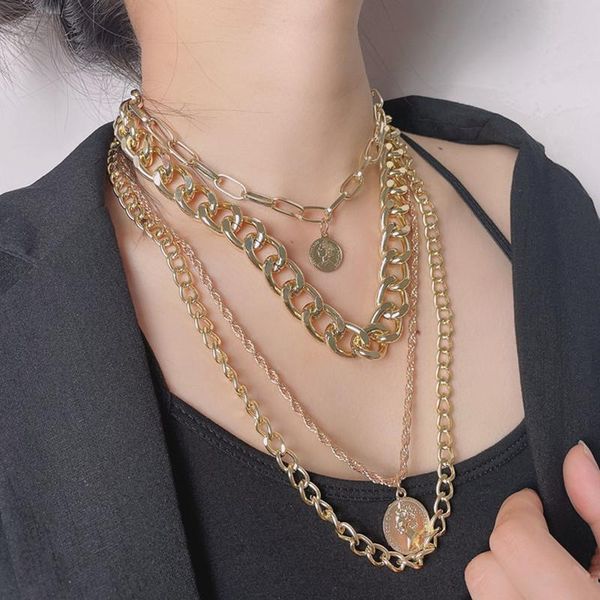 chains multilayer necklace woman figure bridal necklaces chain pendant girls jewelry gold color vintage kpop stainless steel collares, Silver
chains multilayer necklace woman figure bridal necklaces chain pendant girls jewelry gold color vintage kpop stainless steel collares, Silver