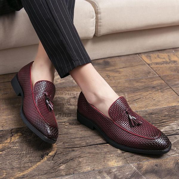 dress shoes spring autumn tassel business shoe for men black red youth fashion slip-on party formal big size office
dress shoes spring autumn tassel business shoe for men black red youth fashion slip-on party formal big size office