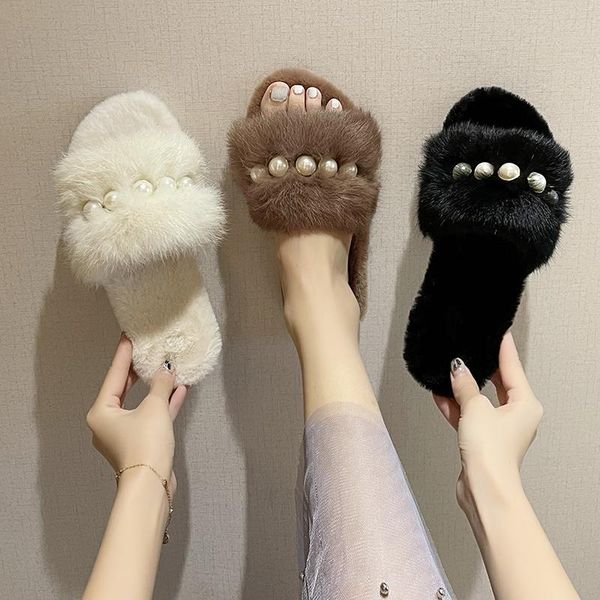 slippers female shoes plush for adults slides string bead fashion flock 2021 fur flat luxury fabric basic pu rubber f, Black
slippers female shoes plush for adults slides string bead fashion flock 2021 fur flat luxury fabric basic pu rubber f, Black