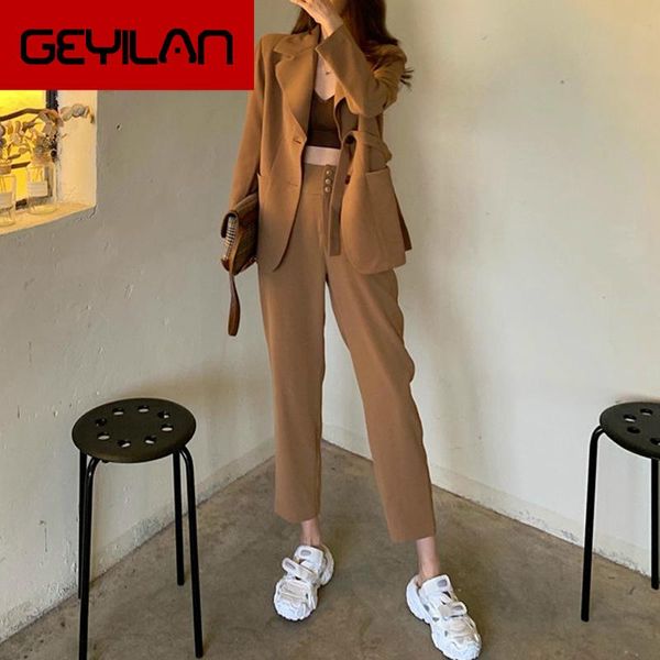 khaki women pant suits casual female 2 pieces set single-breasted blazer jacket & high waist trousers korean street fashion women's bla, White;black
khaki women pant suits casual female 2 pieces set single-breasted blazer jacket & high waist trousers korean street fashion women's bla, White;black