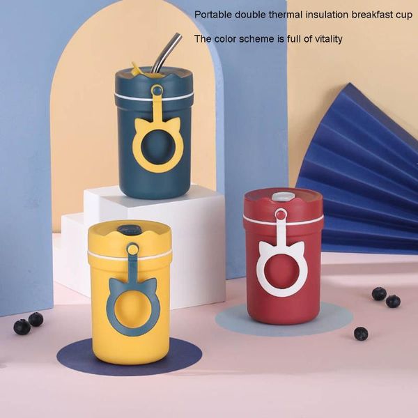water bottles creativity outdoor portable double insulation breakfast coffee juice cup with leak-proof student straw
water bottles creativity outdoor portable double insulation breakfast coffee juice cup with leak-proof student straw
