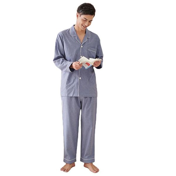 men's sleepwear spring and summer striped couple style home service suit men women long-sleeved trousers pajamas, Black;brown
men's sleepwear spring and summer striped couple style home service suit men women long-sleeved trousers pajamas, Black;brown