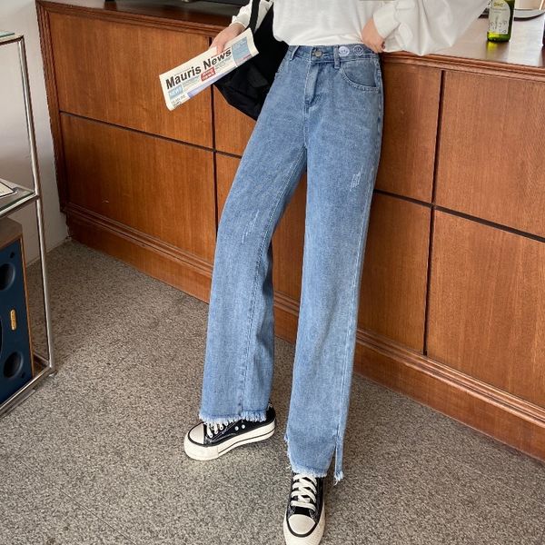 women's jeans loose wide leg jeans summer 2021 new korean high waist slim drop straight pants, Blue
women's jeans loose wide leg jeans summer 2021 new korean high waist slim drop straight pants, Blue