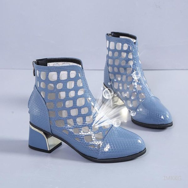 boots summer women's short women breathable mesh high heel leather chunky blue heels botas mujer 42, Black
boots summer women's short women breathable mesh high heel leather chunky blue heels botas mujer 42, Black