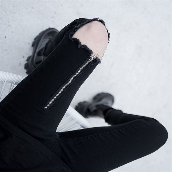 5xl female slim pencil pant plus size trousers zipper hole ripped jeans women denim vintage high elastic waist casual pants, Blue
5xl female slim pencil pant plus size trousers zipper hole ripped jeans women denim vintage high elastic waist casual pants, Blue