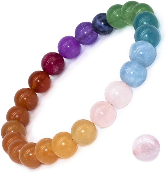 natural gemstone bracelet 7.5 in stretch gems stones 8mm (0.31") round | beads healing crystals quartz | chakra bracelet, Black
natural gemstone bracelet 7.5 in stretch gems stones 8mm (0.31") round | beads healing crystals quartz | chakra bracelet, Black