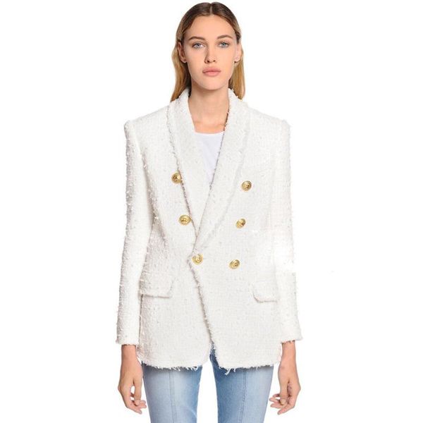 women's suits & blazers fashion 2021 designer blazer shawl collar double breasted lion buttons tassel tweed jacket over coat, White;black
women's suits & blazers fashion 2021 designer blazer shawl collar double breasted lion buttons tassel tweed jacket over coat, White;black