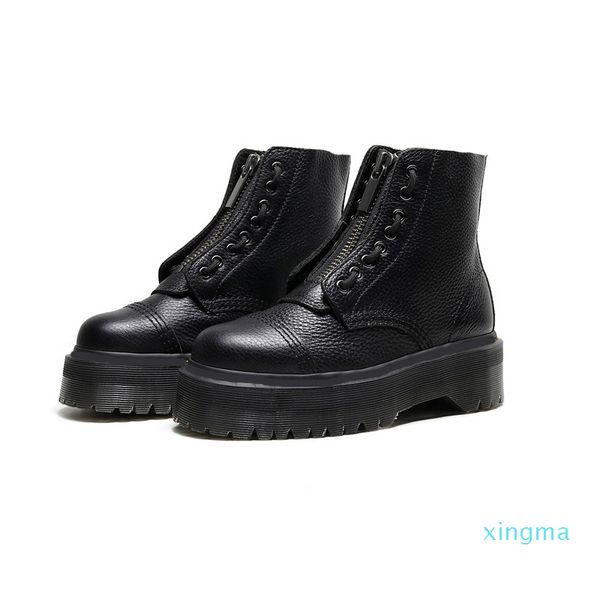 women platform bottes 8 holes front zipper soft leather designer short ankle booties black
women platform bottes 8 holes front zipper soft leather designer short ankle booties black