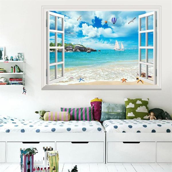 wall stickers creative sticker removable beautiful 3d fake window scenery decal art bedroom living room mural - 57x90cm
wall stickers creative sticker removable beautiful 3d fake window scenery decal art bedroom living room mural - 57x90cm