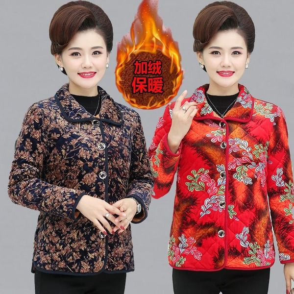 women's down & parkas middle-aged women winter cotton jacket 2021 mother warm gold velvet printing coat large sizefemale outerwear, Black
women's down & parkas middle-aged women winter cotton jacket 2021 mother warm gold velvet printing coat large sizefemale outerwear, Black