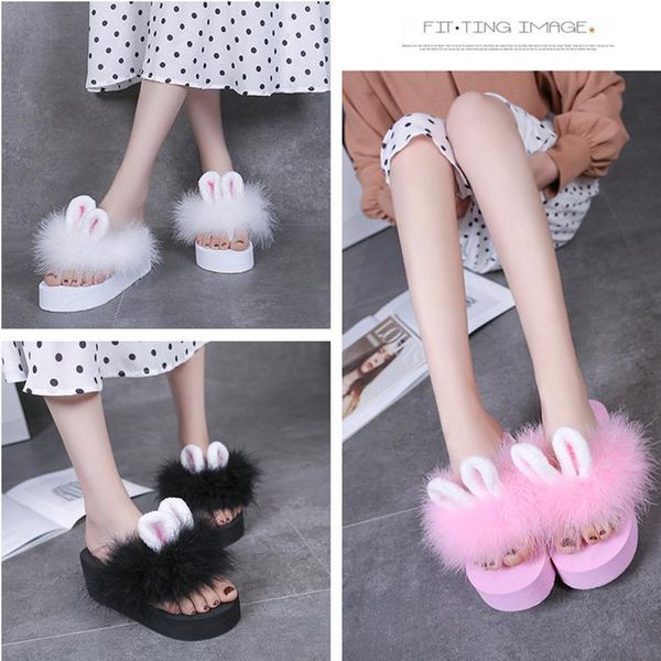 slippers on a wedge shoes casual rubber flip flops raccoon fur slides luxury hawaiian plush flat basic fashion rome pu wedg, Black
slippers on a wedge shoes casual rubber flip flops raccoon fur slides luxury hawaiian plush flat basic fashion rome pu wedg, Black