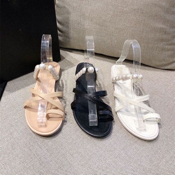 fashion pearl decoration heel sandals spring summer simple sandy beach flat shoes beautiful generous block heels sheepskin, Black
fashion pearl decoration heel sandals spring summer simple sandy beach flat shoes beautiful generous block heels sheepskin, Black