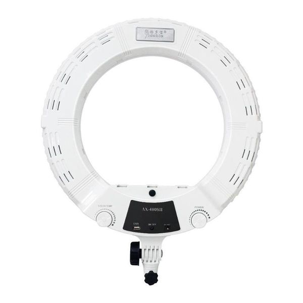 yidoblo ax-480sii 18'' 45cm dimmable led ring light lamp 48w 2800~5500k 240 pcs leds for makeup po video lighting kit flash heads
yidoblo ax-480sii 18'' 45cm dimmable led ring light lamp 48w 2800~5500k 240 pcs leds for makeup po video lighting kit flash heads