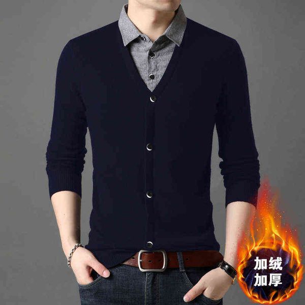 2021 winter youth long sleeve solid color slim fit geometric pattern lapel casual pullover navy blue cloth, White;black 
2021 winter youth long sleeve solid color slim fit geometric pattern lapel casual pullover navy blue cloth, White;black