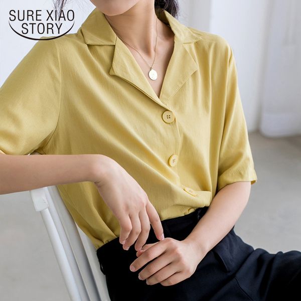 summer casual ladies clothing short sleeve button fashion regular vintage blouse women solid white notched collar 5247 50 210417
summer casual ladies clothing short sleeve button fashion regular vintage blouse women solid white notched collar 5247 50 210417