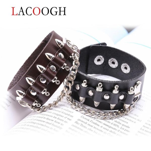 charm bracelets lacoogh hip hop punk rivet chain leather bracelet for men length 21.5cm femme men's bangles jewelry, Golden;silver
charm bracelets lacoogh hip hop punk rivet chain leather bracelet for men length 21.5cm femme men's bangles jewelry, Golden;silver
