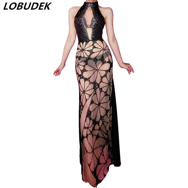 casual dresses sparkly black crystals perspective dress women prom bar party singer stage costume dancer catwalk performance, Black;gray
casual dresses sparkly black crystals perspective dress women prom bar party singer stage costume dancer catwalk performance, Black;gray