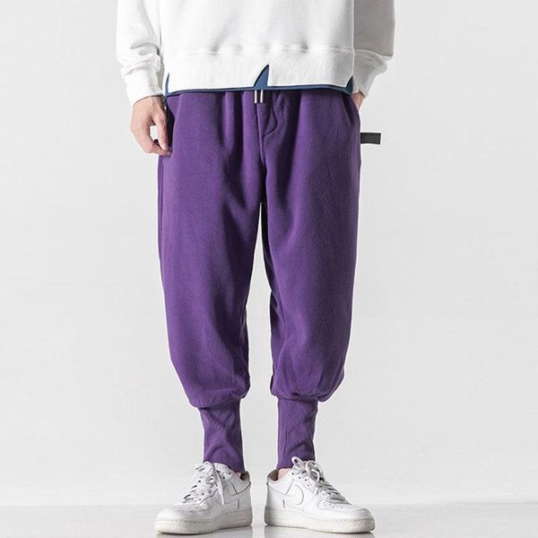 men's pants cotton harem men fleece solid elastic waist streetwear joggers winter baggy drop-crotch sweatpants casual trousers male, Black
men's pants cotton harem men fleece solid elastic waist streetwear joggers winter baggy drop-crotch sweatpants casual trousers male, Black