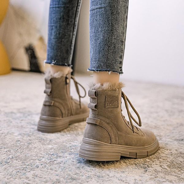 women snow brown plush warm fur causal boots ankle booties platform thick sole lace up winter shoe l8018 v6lc, Black
women snow brown plush warm fur causal boots ankle booties platform thick sole lace up winter shoe l8018 v6lc, Black