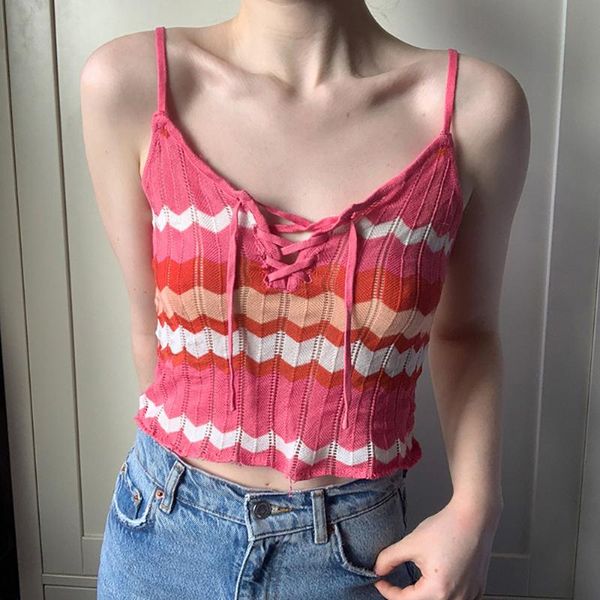 women's tanks & camis summer pink crop for women halter v neck casual camisole striped cross tie sleeveless knitted female cute, White
women's tanks & camis summer pink crop for women halter v neck casual camisole striped cross tie sleeveless knitted female cute, White
