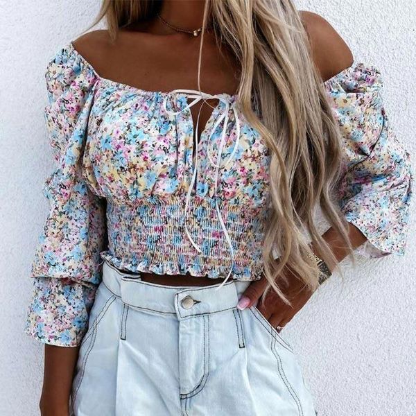 women's blouses & shirts floral print lantern blouse long sleeve fashion off the shoulder crop elegant vintage slim summer 2021, White
women's blouses & shirts floral print lantern blouse long sleeve fashion off the shoulder crop elegant vintage slim summer 2021, White