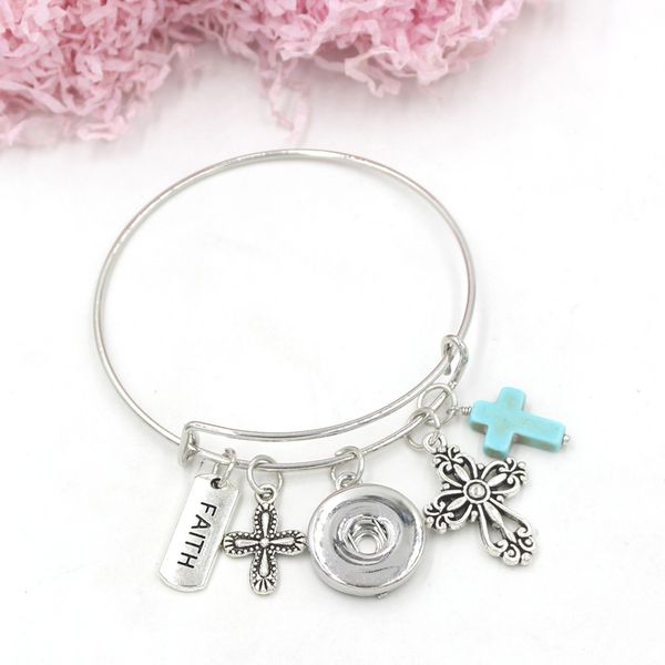 new arrival wholesale religious faith turquoise cross bracelets expandable wire bangle interchangeable 18mm snaps buttons charms snap jewelr, Golden;silver
new arrival wholesale religious faith turquoise cross bracelets expandable wire bangle interchangeable 18mm snaps buttons charms snap jewelr, Golden;silver