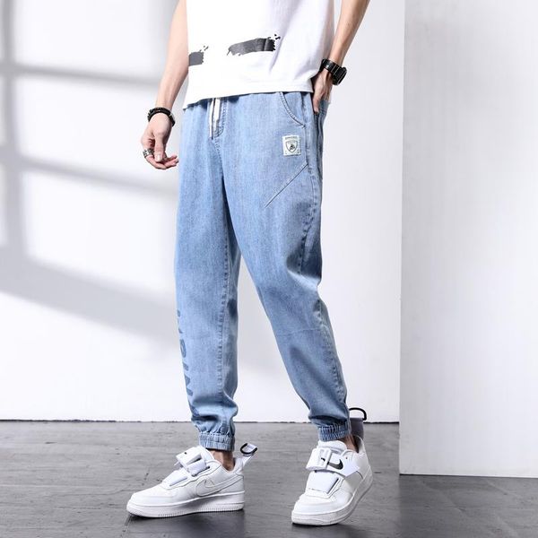 men's jeans spring summer classic casual denim mens streetwear trousers solid fashion male large size ankle-length pants, Blue
men's jeans spring summer classic casual denim mens streetwear trousers solid fashion male large size ankle-length pants, Blue