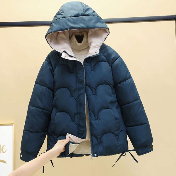 short cotton padded clothes women's winter version loose thickened down small jacket, Black
short cotton padded clothes women's winter version loose thickened down small jacket, Black
