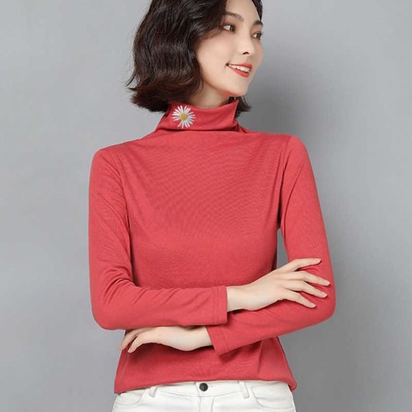 korean cotton women shirts woman long sleeve turtleneck t-shirt autumn winter basic stretch t shirt ladies plus sizes 210604, White
korean cotton women shirts woman long sleeve turtleneck t-shirt autumn winter basic stretch t shirt ladies plus sizes 210604, White