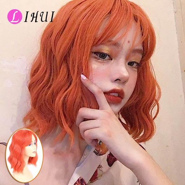 orange wigs for women synthetic heat resistant none lace with bangs short pink wig pelucas naturales hair peruca1, Black
orange wigs for women synthetic heat resistant none lace with bangs short pink wig pelucas naturales hair peruca1, Black