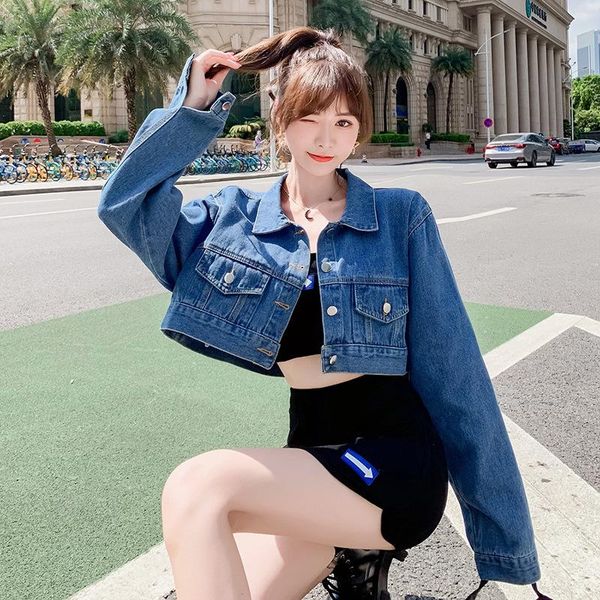 women's jackets summer short denim jacket sunscreen shirt loose thin fashion top, Black;brown
women's jackets summer short denim jacket sunscreen shirt loose thin fashion top, Black;brown