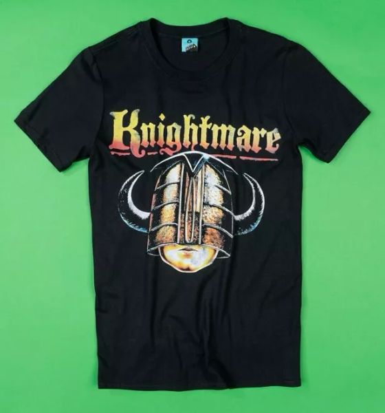knightmare black t-shirt, White;black