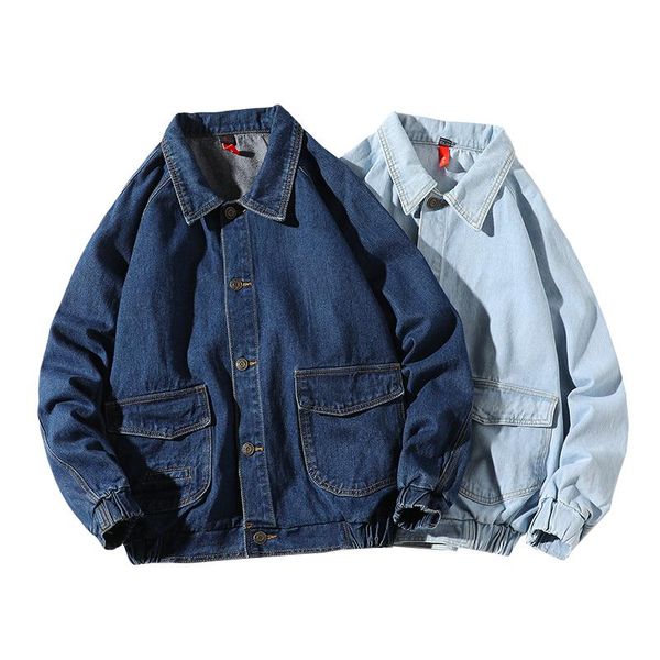 men's jackets spring and autumn men denim jacket streetwear bomber cotton turn-down collar long sleeve mens, Black;brown
men's jackets spring and autumn men denim jacket streetwear bomber cotton turn-down collar long sleeve mens, Black;brown