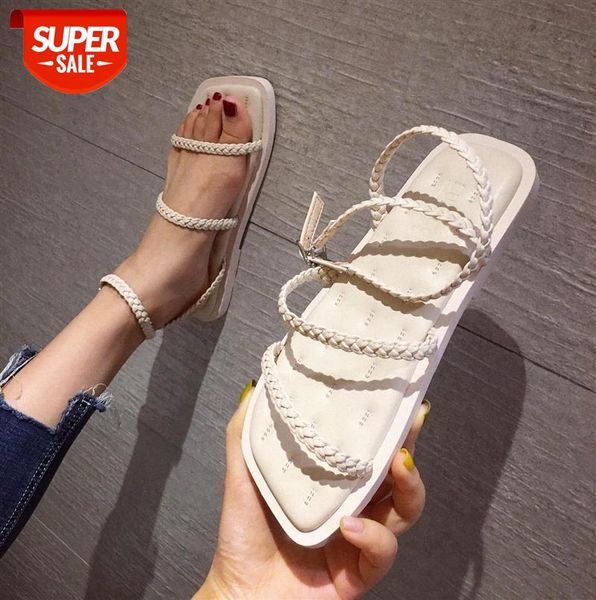 flip-flop sandals female flat-soled fairy style all-match student woven cross strap soft-soled roman shoes #bv2a, Black
flip-flop sandals female flat-soled fairy style all-match student woven cross strap soft-soled roman shoes #bv2a, Black